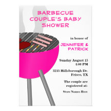Invitation orientée du baby shower du couple de ba