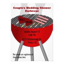 Invitation orientée du wedding shower du couple de