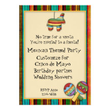 Invitation orientée mexicaine
