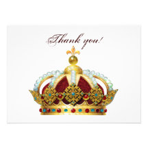 Invitation orné de bijoux de couronne royale