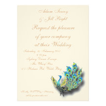 Invitation peint de paon