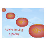 Invitation personnalisable de partie de lampions