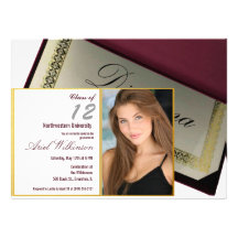 invitation personnalisée de fête de remise des dip