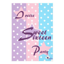 Invitation-Personnaliser de sweet sixteen