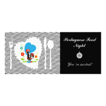Invitation portugaise de partie de nuit de nourrit