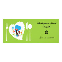 Invitation portugaise de partie de nuit de nourrit
