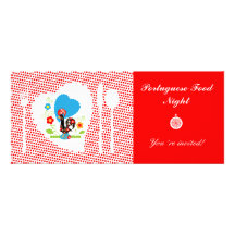 Invitation portugaise de partie de nuit de nourrit