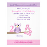 Invitation pourpre 4,25 x 5,5 d'anniversaire de fi