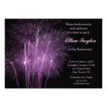 Invitation pourpre de partie de retraite de feux d