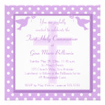 Invitation pourpre de sainte communion de point de