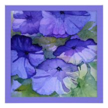 Invitation pourpre de thé de pétunia