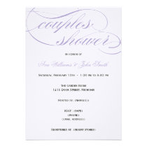 Invitation pourpre élégante de douche de couples d invitations