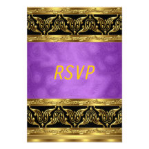 Invitation pourpre RSVP de célébration d'anniversa