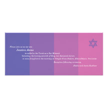 Invitation pourpre tonale de bat mitzvah