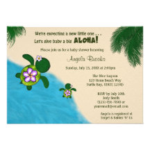 Invitation PURP (Honu) 04A de baby shower de TORTU