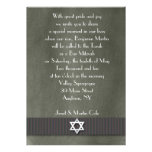 Invitation rayée verte de Mitzvah de barre