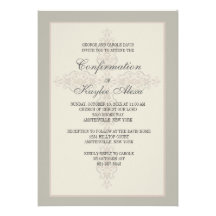 Invitation religieuse de filigrane croisé