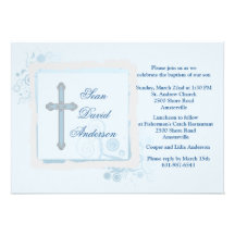 Invitation religieuse plate bleue fraîche