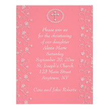 Invitation religieuse rose foncée