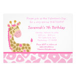 Invitation rose d'anniversaire de jour de Valentin invitations