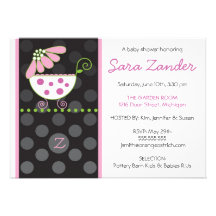 Invitation rose de baby shower de chariot de margu