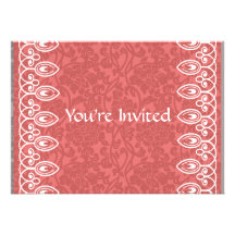 Invitation rose de corail de baby shower de brocar