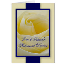 Invitation rose de dîner de répétition de crème cartes