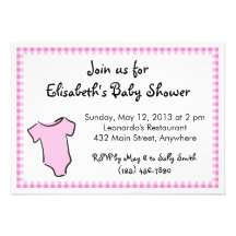 Invitation rose de douche de combinaison