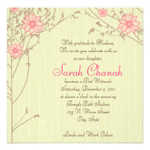 Invitation rose de fleur