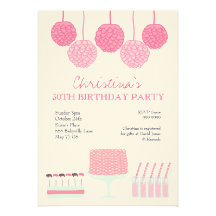 Invitation rose de gâteau de ruche de partie de fi