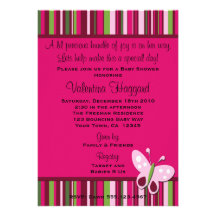 Invitation rose de Parti Vert de chaux de Rasberry