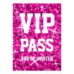Invitation rose de "PASSAGE de VIP" de tape-à-l'oe