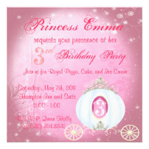Invitation rose douce mignonne de fête d'anniversa