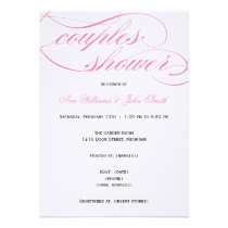 Invitation rose élégante de douche de couples de m invitations