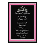 Invitation rose noire de diadème