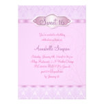 Invitation rose/pourpre de damassé et de remous Sw