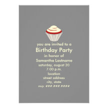 Invitation rouge de fête d'anniversaire de petit g