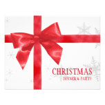 Invitation rouge de fête de Noël d'arc
