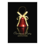 Invitation rouge de fête de Noël de Bell