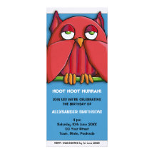 Invitation rouge de la fête d'anniversaire d'aqua 