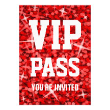 Invitation rouge de "PASSAGE de VIP" de tape-à-l'o