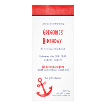 Invitation rouge et bleue classique d'ancre