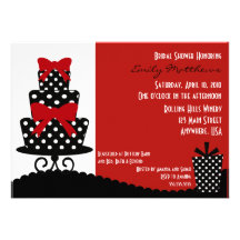 Invitation rouge et noire chique