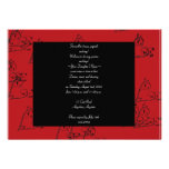 Invitation rouge et noire de coeur de vigne d'anni