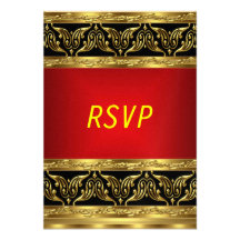 Invitation rouge noire RSVP de fête d'anniversaire