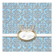 Invitation royale de baby shower de princesse Crow
