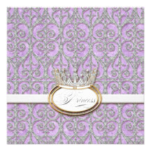 Invitation royale de baby shower de princesse Crow