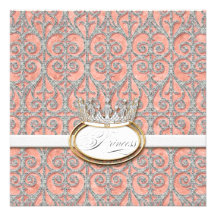 Invitation royale de baby shower de princesse Crow
