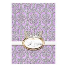 Invitation royale de baby shower de princesse Crow