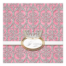 Invitation royale de baby shower de princesse Crow